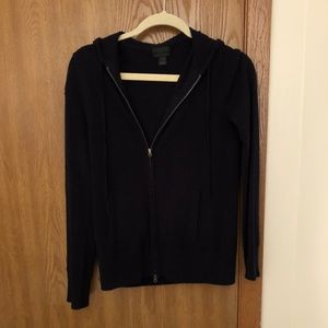 J. Crew Women's Italian Cashmere Front Zip Hoodie